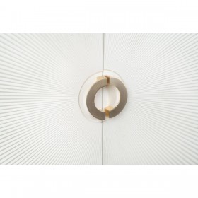 Armadio Romimex Bianco Dorato Metallo Legno MDF 100 x 170 x 35 cm