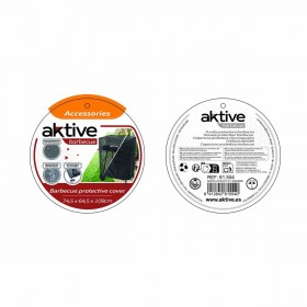 Coperchio di protezione per barbecue Aktive Nero 6 Unità 74,5 x 109 x 64,5 cm