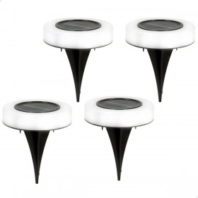 Set di picchetti solari da giardino Aktive 4 Pezzi ABS 10,5 x 12,5 x 10,5 cm (6 Unità)