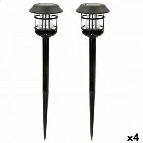Set di picchetti solari da giardino Aktive 2 Pezzi Acciaio inossidabile Plastica 13 x 55 x 13 cm (4 Unità)