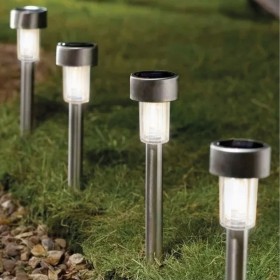 Set di picchetti solari da giardino Aktive 6 Pezzi Plastica 5,5 x 36 x 5,5 cm (6 Unità)