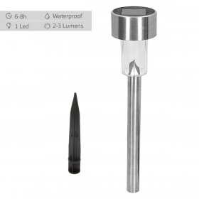 Set di picchetti solari da giardino Aktive 6 Pezzi Plastica 5,5 x 36 x 5,5 cm (6 Unità)