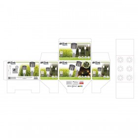 Set di picchetti solari da giardino Aktive 6 Pezzi Plastica 5,5 x 36 x 5,5 cm (6 Unità)