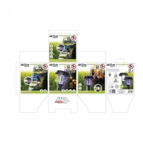 Picchetto solare da giardino Aktive polipropilene 14 x 42 x 14 cm (4 Unità)