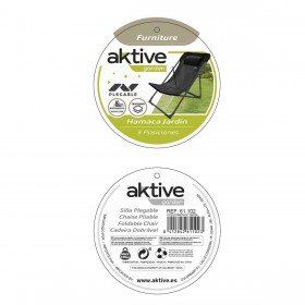 Lettino reclinabile Aktive Nero 53 x 87 x 78 cm (4 Unità)