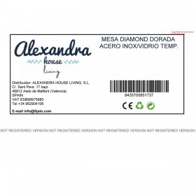 Tavolino da Caffè Romimex Dorato Acciaio inossidabile Vetro temperato 80 x 45 x 80 cm