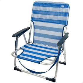 Sedia da Spiaggia Aktive Pieghevole Azzurro 44 x 72 x 35 cm (4 Unità)