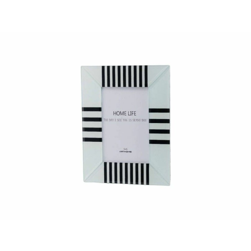 Cornice Portafoto Romimex Bianco Nero Vetro 10 x 15 x 1 cm