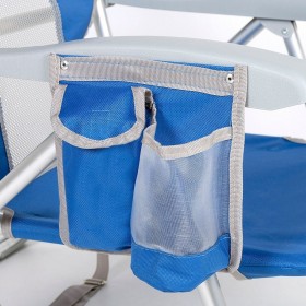 Sedia da Spiaggia Aktive Azzurro Bianco 49 x 78 x 56 cm (2 Unità)