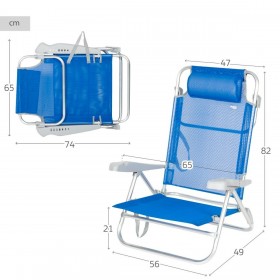 Sedia da Spiaggia Aktive 47 x 82 x 49 cm (2 Unità)