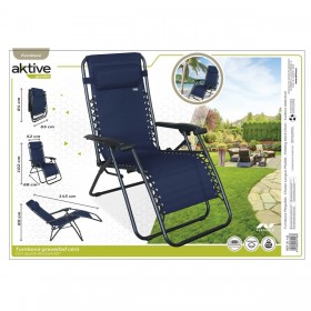 Lettino Aktive Azzurro 52 x 102 x 68 cm