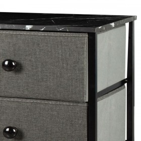 Cassettiera Max Home Grigio Marmo 80 x 81 x 30 cm