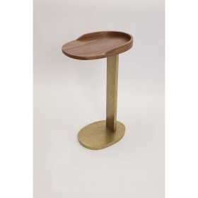 Tavolo aggiuntivo Romimex Naturale Metallo Legno MDF 38 x 41 x 27 cm