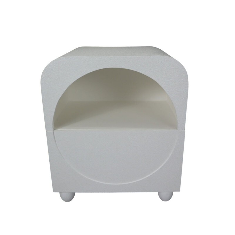 Tavolo aggiuntivo Romimex Bianco Legno MDF 40 x 48 x 30 cm