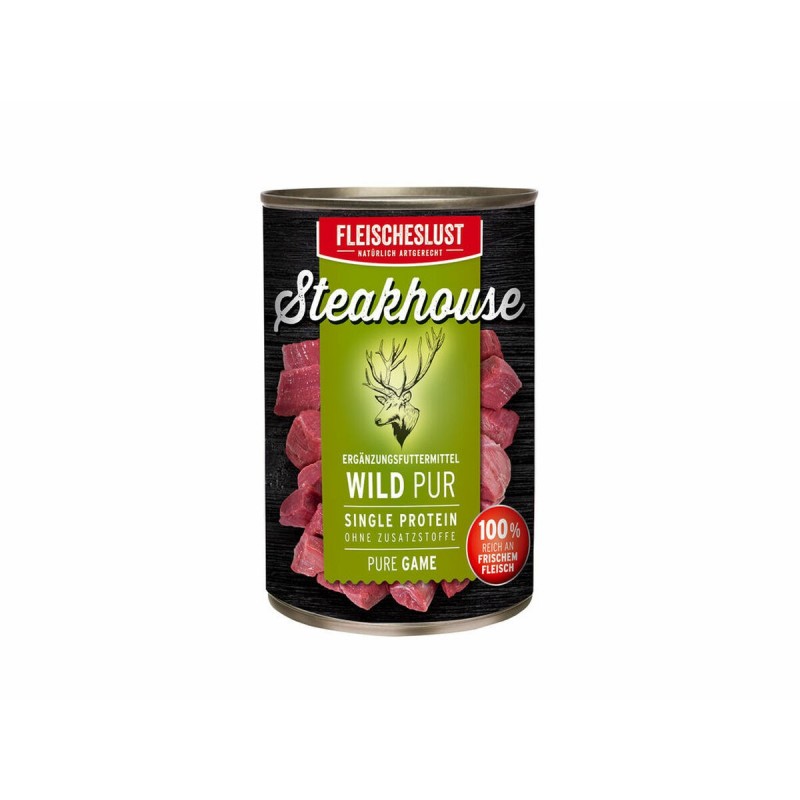 Cibo umido Fleischeslust Pure 400 gr Cervo