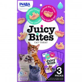 Spuntino per Cat Inaba Juicy Bites 3 x 11,3 g Frutti di mare