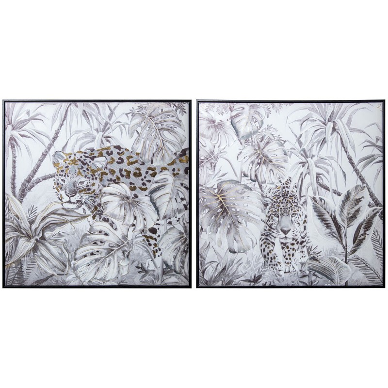 Set di 2 quadri Alexandra House Living Multicolore 80 x 80 x 3 cm