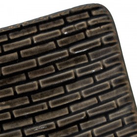 Centrotavola Alexandra House Living Bianco Nero Ceramica Set 2 Pezzi