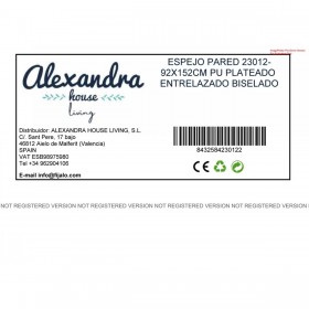 Specchio da parete Alexandra House Living Argentato 92 x 7 x 152 cm