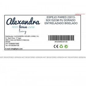 Specchio da parete Alexandra House Living Dorato 92 x 7 x 152 cm