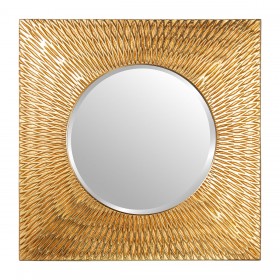 Specchio da parete Alexandra House Living Giallo 78 x 78 x 6 cm