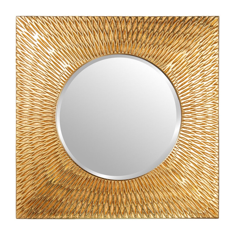 Specchio da parete Alexandra House Living Giallo 78 x 78 x 6 cm