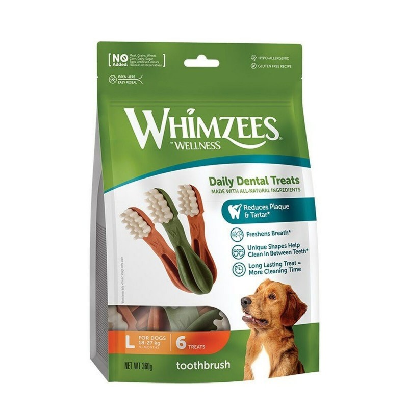 Snack per Cani Whimzees Adult Toothbrush L Verdure 360 g