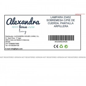 Lampada da tavolo Alexandra House Living Marrone Tela di iuta Corda 40 W 20 x 38 x 20 cm