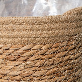 Set di vasi da fiori Alexandra House Living Marrone Rattan Fibra naturale 3 Pezzi