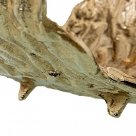 Statua Decorativa Alexandra House Living Dorato Astratto 25 x 12 x 20 cm