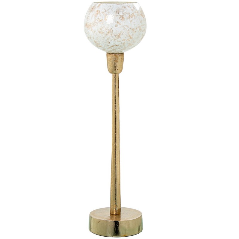 Portacandele Alexandra House Living Dorato Cristallo 10 x 44 x 10 cm