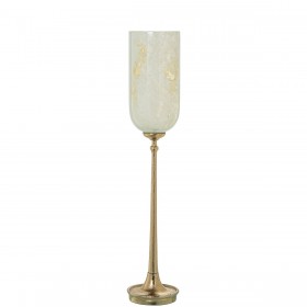 Portacandele Alexandra House Living Dorato Cristallo 15 x 78 x 15 cm