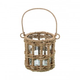 Portacandele Alexandra House Living Marrone Cristallo 10 x 11 x 10 cm