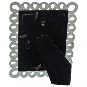 Cornice Portafoto Alexandra House Living Argentato Plastica 17 x 1 x 22 cm