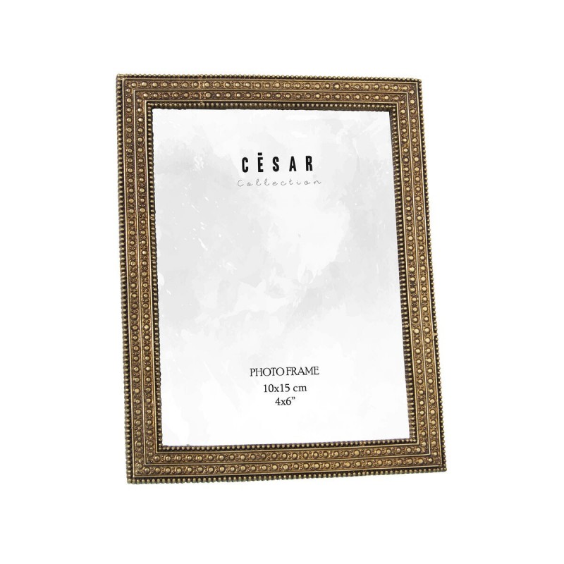 Cornice Portafoto Alexandra House Living Dorato Plastica 13 x 1 x 18 cm