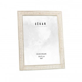 Cornice Portafoto Alexandra House Living Bianco Plastica 13 x 1 x 18 cm