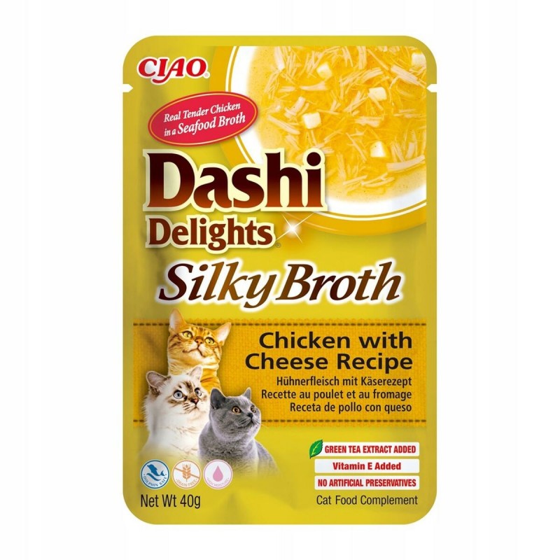 Spuntino per Cat Inaba Dashi Delights Silky Broth Chicken with Cheese Pollo 40 g