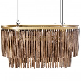Lampadario Alexandra House Living Marrone Metallo