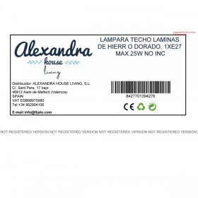 Lampadario Alexandra House Living Marrone Metallo