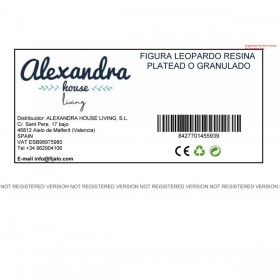 Statua Decorativa Alexandra House Living Argentato Acrilico Plastica Melammina Leopardo 29 x 8 x 10 cm