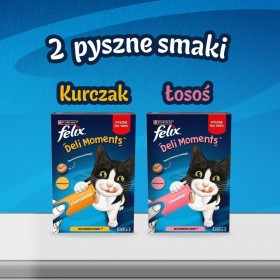Spuntino per Cat Purina Felix Deli Moments Chicken Pollo 4 x 10 g