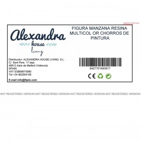 Statua Decorativa Alexandra House Living Multicolore Acrilico Plastica Melammina Mela 12 x 11 x 13 cm