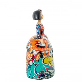 Statua Decorativa Alexandra House Living Menina Multicolore Acrilico Plastica Melammina 12 x 8 x 17 cm