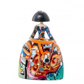Statua Decorativa Alexandra House Living Menina Multicolore Acrilico Plastica Melammina 12 x 8 x 17 cm