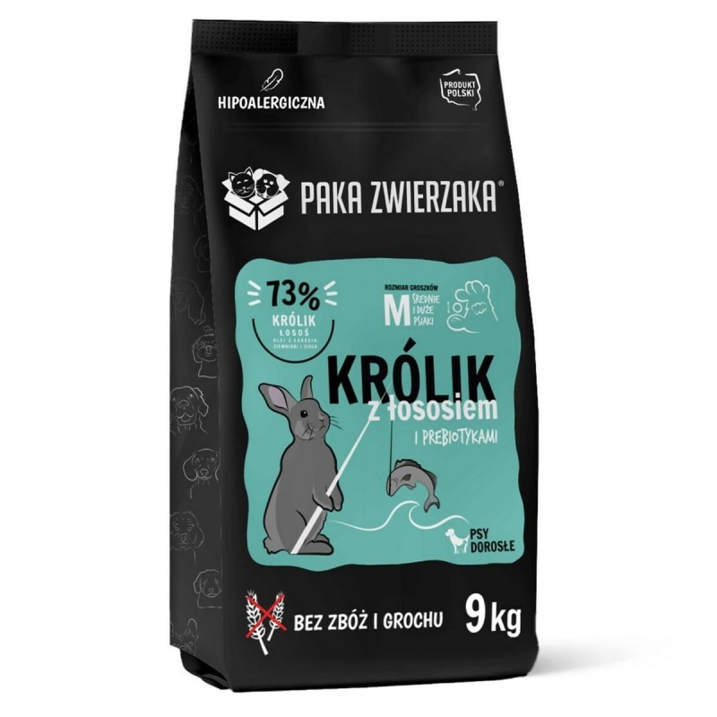 mangime Paka Zwierzaka Rabbit with salmon M Coniglio 9 kg