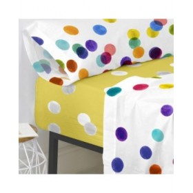 Lenzuolo con angoli HappyFriday Confetti Multicolore 200 x 200 x 32 cm