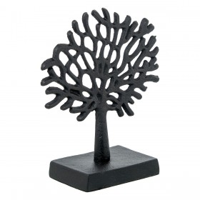 Statua Decorativa Alexandra House Living Nero Albero 17 x 17 x 7 cm