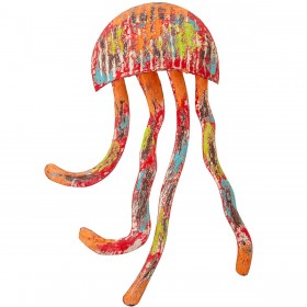 Statua Decorativa Alexandra House Living Arancio Metallo