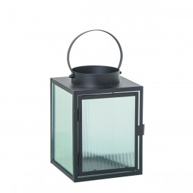 Lanterna Alexandra House Living Nero Acciaio 14 x 20 x 14 cm Portacandele