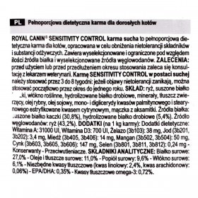 Cibo per gatti Royal Canin Sensitivity Control Anatra Riso 1,5 Kg